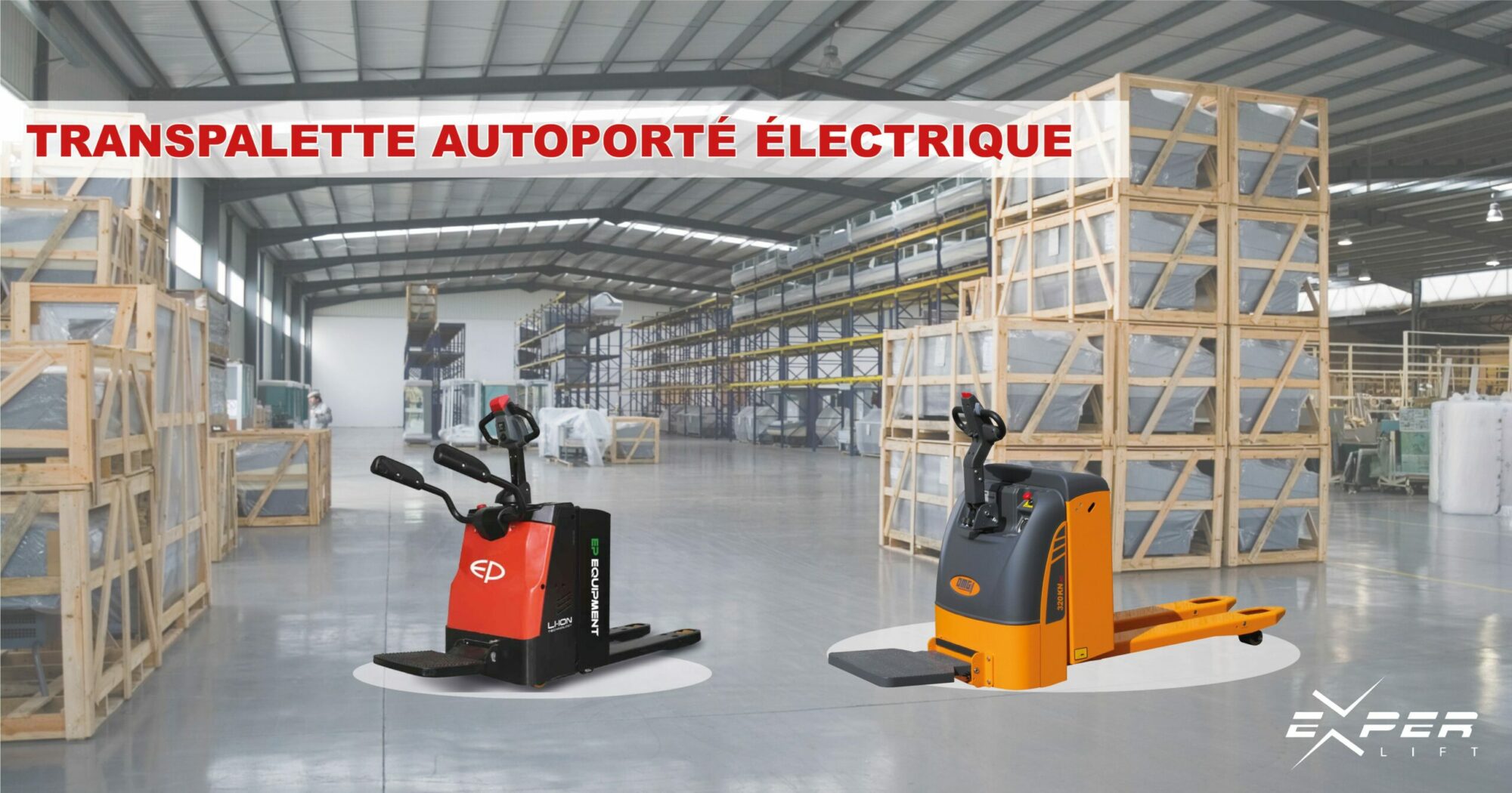 Transpalette autoporté électrique